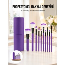 12 Parça Makyaj Fırçası Yumuşak Kıllı Profesyonel Fırça Seti Yüksek Kaliteli Pürüzsüz