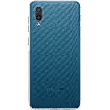 Samsung Galaxy Uyumlu A02 Kılıf Kamera Korumalı Tıpalı Şeffaf Silikon Kapak