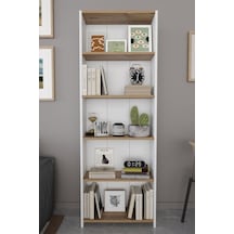 5 Raflı Kitaplık - Meşe