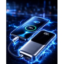 Gün Boyu Kesintisiz Enerji Sunan Hızlı Şarj Destekli Powerbank Gümüş