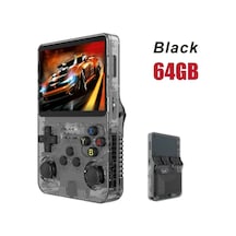 En İyi R36s R36h Retro El Video Oyun Konsolu Linux Sistemi 3.5 Inç Ips Ekran R36s Black-64g