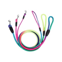 Maxi Life Gökkuşağı Renkleri Fitilli Köpek Gezdirme Tasması 1 Cm 120 Cm Çok Renkli