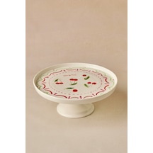 Karaca Cherry Time Kek Standı 25 Cm Kırmızı