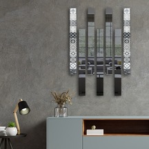 Decorita Dekor Camı Karakalem Çizim Cam ve Füme Ayna 7'li Takım Füme
