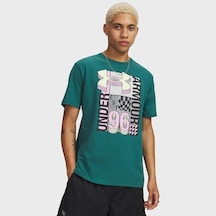 Under Armour Logo Collage Erkek Yeşil Polo Yaka Tişört