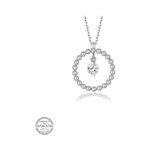 Swarovski Taşlı Gümüş Çember Tektaş Kadın Kolye (522043447)