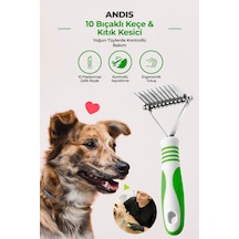 Andis 10 Bıçaklı Köpek Kıtık Ve Keçe Açıcı Tırmık Tarak