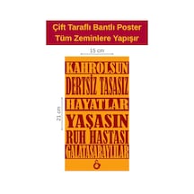 Ruh Hastası Poster, Çift Taraflı Bantlı, Tüm Zeminlere Yapışır, 15 X 21 Cm .
