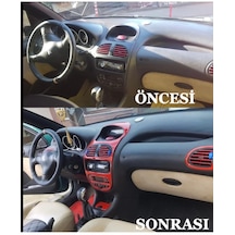 Peugeot 206 Maun Kaplama Set Kırmızı Renk Özel Dizayn