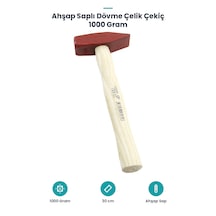 Ahşap Saplı Dövme Çelik Çekiç 1000 Gram 30 Cm