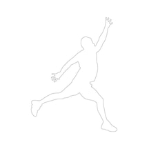 Beyaz Renk Basket Atan Adam Sticker Oto Yapştırma