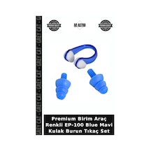 Premium Birim Araç Renkli Ep-100 Blue Mavi Kulak Burun Tıkaç Set