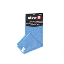 Silver Home 375 Gsm 50x70 Cm Universal Parlak Doku Temizlik Bezi Mavi - Kartela