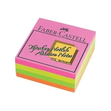 Faber-castell Yapışkan Notluk 75x75mm, Karışık Fosforlu Renkli Küp