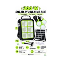 Dat Dt-915p 300w Solar Aydınlatma Seti Siyah