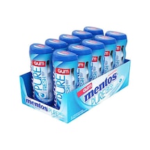 Mentos Pure Fresh Nane Aromalı Şekersiz Draje Sakız 12 Adet *30 G