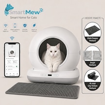 Sce001 Akıllı Otomatik Kedi Tuvaleti 75 Litre Hazneli, Kendi Kendini Temizleyen, Koku Önleyici Özelikli Kedi Kumu Kabı 2 Yıl Garantili