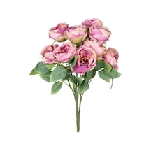 Yapay Çiçek 10 Dallı Catalina Rose 45 Cm Krem-lila