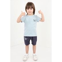 Toontoy Erkek Bebek Baskılı Şortlu Takım Yeşil