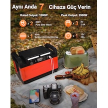 Gt1200 Taşınabilir Güç İstasyonu 1210wh 1500w Lifepo4 Batarya 2500w Tepe Güç Hızlı Şarj Kamp, Karavan Ve Ev İçin Power Station