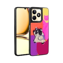 Zore Realme C55 Kılıf Parlayan Kabartmalı İkonik Figürlü Ogaa Amas Silikon Kapak - Mor