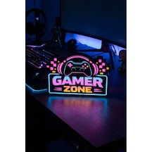 Gamer Zone / Oyuncu Bölgesi Tasarımlı Dekoratif Aydınlatma 23x16cm 603-1