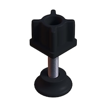Cateksss 25x25 Mm Plastik Rotil Ayak - Profil Ayağı Tezgah Ayarlı Ayak Siyah - 44 Lü Paket
