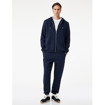 Koton Şardonlu Cep Detaylı Rahat Kesim Beli Lastikli Jogger Spor Eşofman Altı Lacivert 6wam40062nk Lacivert