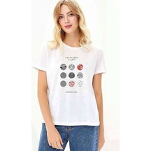 Twenty One Pilots Blurryface Baskılı Beyaz Kadın Tshirt