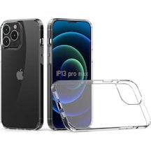 Apple Uyumlu iPhone 13 Pro Max Kılıf Şeffaf Lüx Ultra Koruma Silikon Renksiz