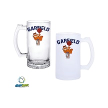 Garfield Kulplu Bira Bardağı Buzlu Veya Şeffaf Seçenekli 0288