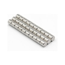25 Adet, 6x6 Mm Neodyum Mıknatıs, Silindir, Güçlü Magnet, 6mm X 10mm