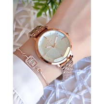 Ferro Rose/gold Renk Kararmaz Renk Atmaz 3 Atm Özel Tasarım Kadın Kol Saati Efl21252c