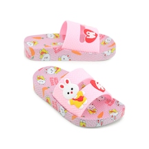 Gezer Rabbit Kız Çocuk Yazlık Airblow Islak Zemine Uygun Rahat Taban Ev Banyo Havuz Plaj Günlük Terl PEMBE