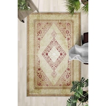 Kaymaz Taban Yıkanabilir Halı Mutfak, Salon, Yatak Odası İçin Modern Dijital Baskı Halı Slnhalı22 - 0077 Çok Renkli