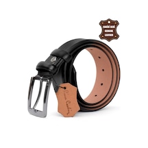 Pierre Cardin Pc401 Erkek 4 Cm Hakiki Deri Kemer Siyah-siyah Siyah