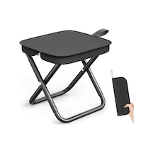 Wezone Portatif Çok Amaçlı Güzellik Sandalyesi - Kalın Çelik & 43 Oksford Kumaş, Katlanabilir, Hafif, Siyah Renk Siyah