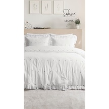 Şaheser Home Collection Jakarlı Nev Takımı Çift Kişilik Leona Gri Renkli