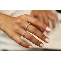 Reis Kuyumculuk T9802 Claw White Altın Yüzük