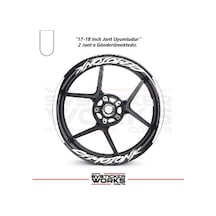 Cfmoto Nk Jant Sticker Motosiklet Jant Sticker Set Ay Modeli Beyaz