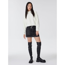 Loft Oversize Kadın Sweatshirt Beyaz