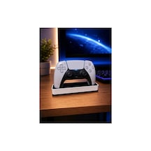 Veriqo 3d Ps5 Dualsense Şarj Ve Stand Ünitesi Playstation 5 Kontrolcü Masaüstü Düzenleyici Standı Beyaz