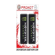 Damla Logo Monster Energy Ön Maşa Kabartmalı 2'li Sticker 1 Nötr