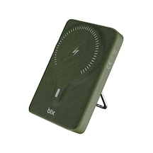Bix Pb105 10000mah Pd20w Type-c Usb 15w Kablosuz Powerbank Yeşil