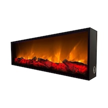 Esha Home Dekoratif Elektrikli Yapay Şömine Farklı Renk Modları, Kumandalı, Bluetooth 100x25 Cm