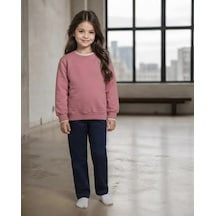Alfa Pembe Kız Çocuk Uzun Kollu Nakışlı Sweatshirt