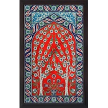 Armada Çini 60X100 Cm Ed 623 Kırmızılı Hayat Ağacı Çini Pano
