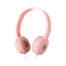 Hangfox Kulaküstü Kablolu Kulaklık 40mm Hoparlörlü 3.5mm Plug 1.2m Kablolu Mikrofonlu Tutturucu Pembe Model 026