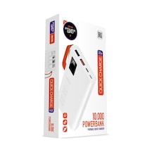 Powerway QC10 10.000 mAh PD 22.5 W Kablolu Hızlı Şarj Powerbank Beyaz