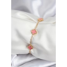 Mey İthalat 316l Çelik Gold Renk Pembe Baby Boy Yonca Kadın Bileklik - Özel Seri Meyeb68c9483914acada9e9010dba Altın